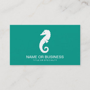 seahorse icon business card