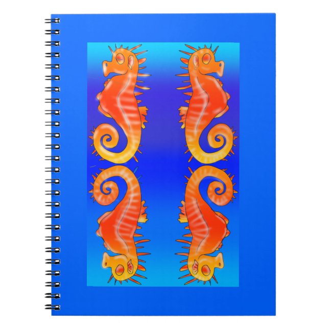 seahorse in bright colours  notebook (Front)