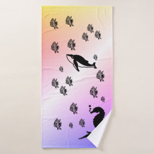 Seahorse Into the Purple Bath Towel
