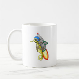 Seahorse Jetpack ride under the sea Coffee Mug