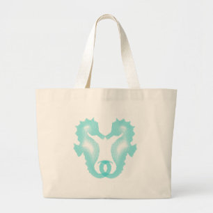 Seahorse Kiss Large Tote Bag