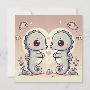 Seahorse Love Card