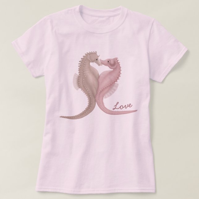 Seahorse Love T-Shirt (Design Front)