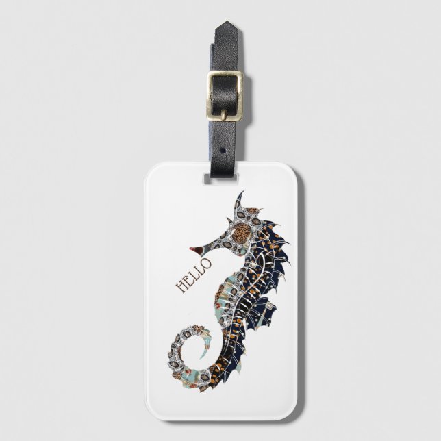 SeaHorse Luggage Tag (Front Vertical)