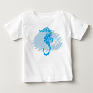Seahorse marine life brush paint baby T-Shirt