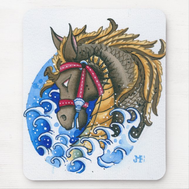 seahorse mouse mat (Front)
