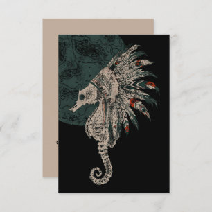 seahorse native night invitation