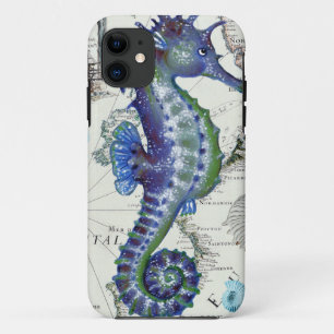Seahorse Old Map iPhone 11 Case