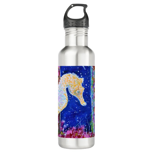 Seahorse Painting 710 Ml Water Bottle (Front)