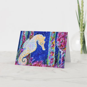Seahorse Painting Card