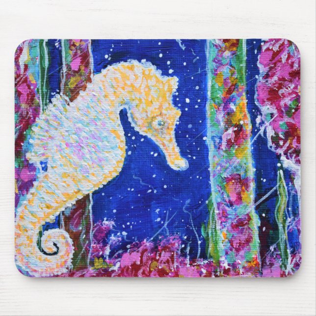 Seahorse Painting Mouse Mat (Front)