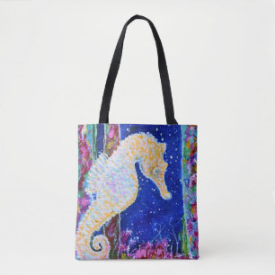 Seahorse Painting Tote Bag