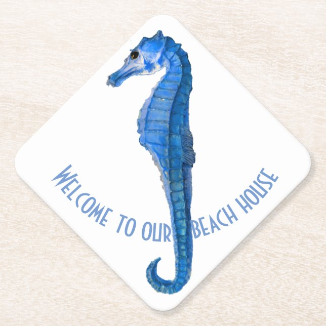 Seahorse Paper Coaster (Front)