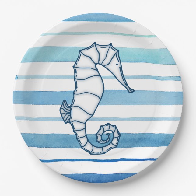 Seahorse Paper Plate (Front)