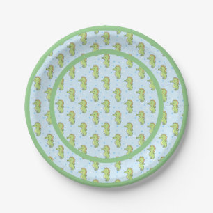 Seahorse Paper Plate