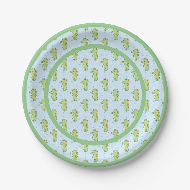 Seahorse Paper Plate (Front)
