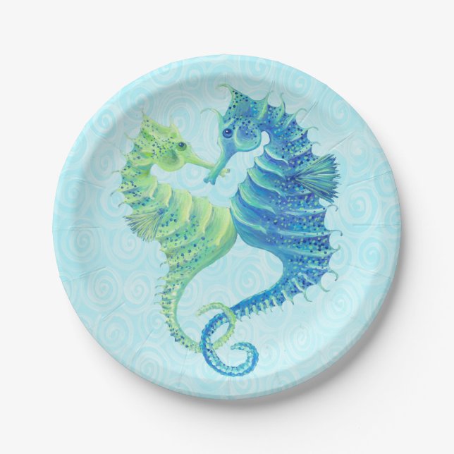 Seahorse Paper Plates (Front)