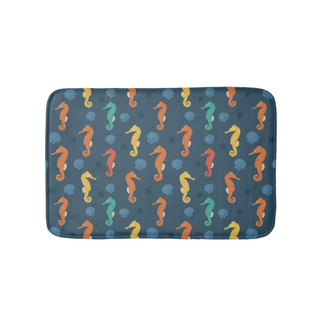 Seahorse Pattern Bath Mat (Front)