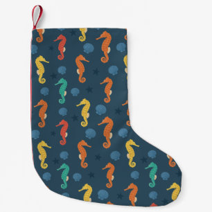 Seahorse Pattern Small Christmas Stocking