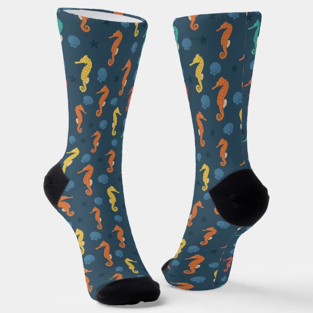 Seahorse Pattern Socks (Angled)