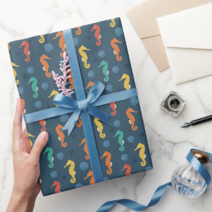 Seahorse Pattern Wrapping Paper