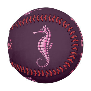 Seahorse Pink Baseball