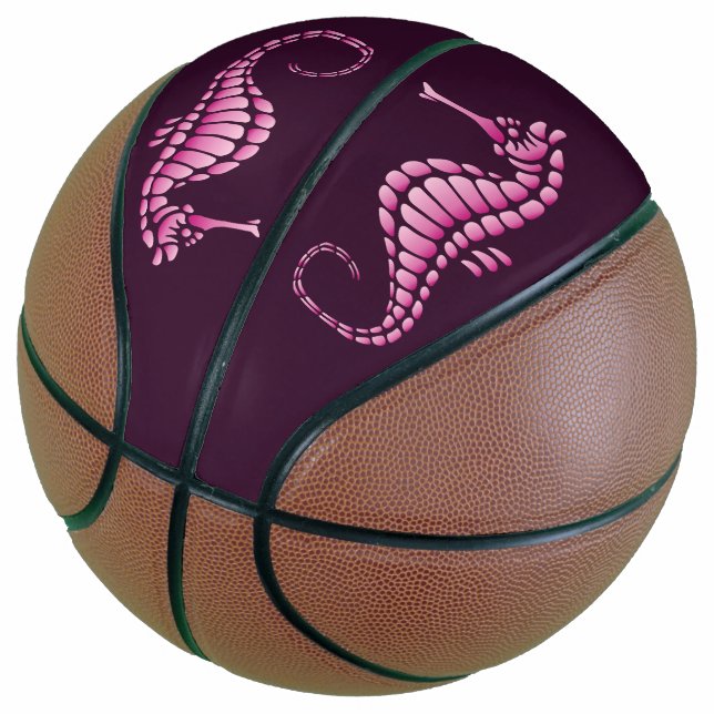Seahorse Pink Basketball (Angled)