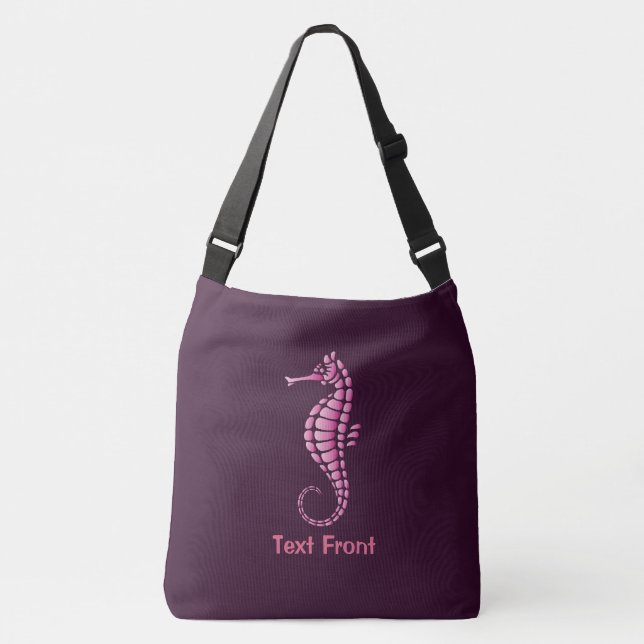 Seahorse Pink Crossbody Bag (Front)
