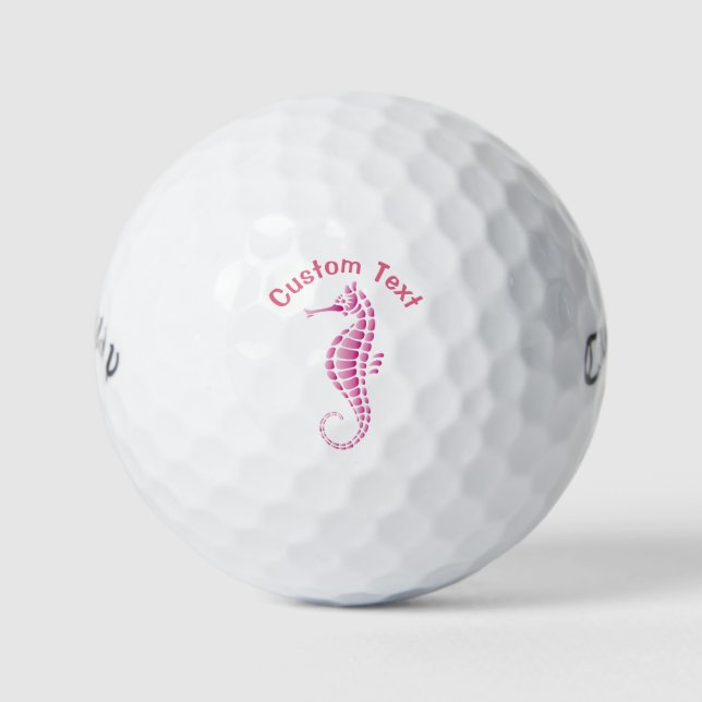 Seahorse Pink Golf Balls (Front)
