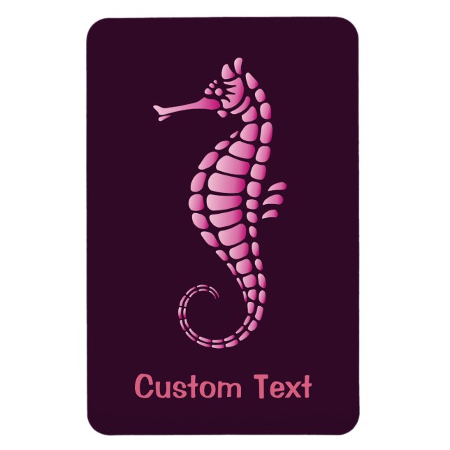 Seahorse Pink Magnet (Vertical)