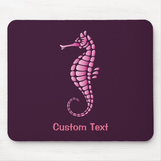 Seahorse Pink Mouse Mat (Front)