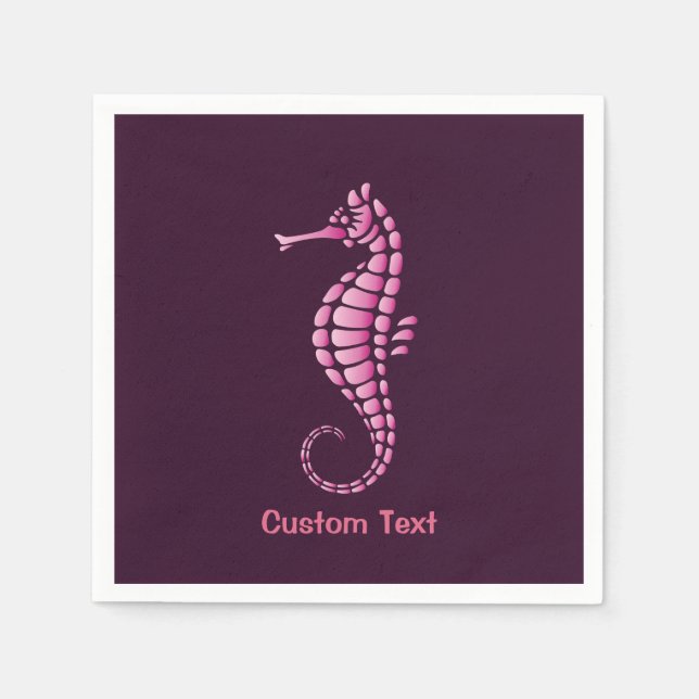 Seahorse Pink Napkin (Front)