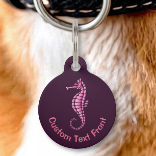 Seahorse Pink Pet Tag