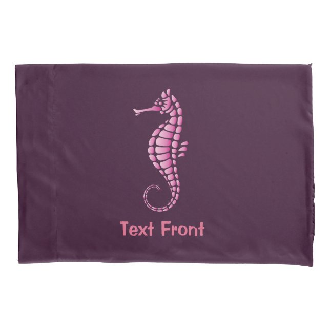 Seahorse Pink Pillowcase (Front)