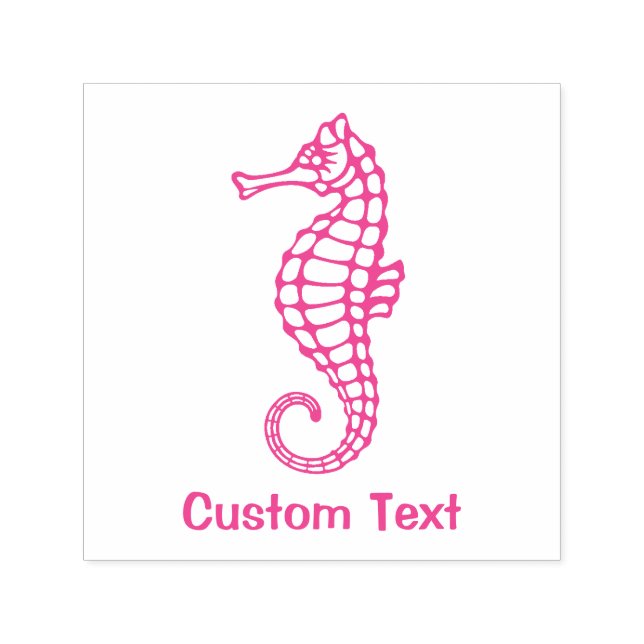 Seahorse Pink Self-inking Stamp (Design)