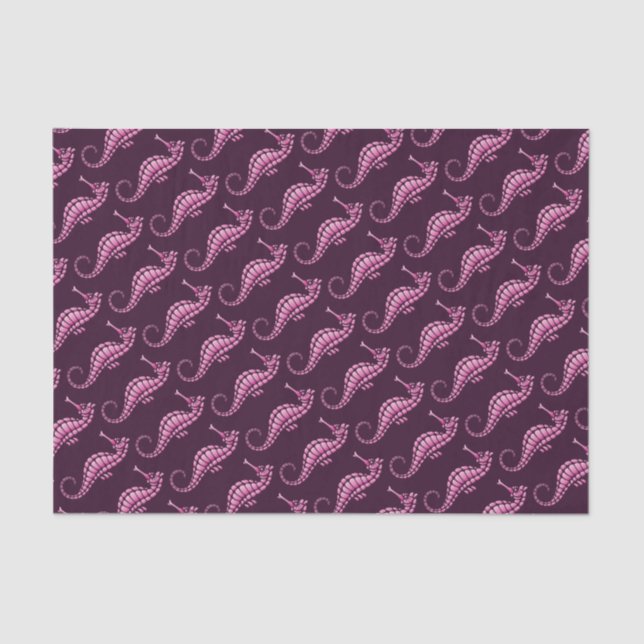 Seahorse Pink Tissue Paper (Front)