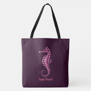 Seahorse Pink Tote Bag