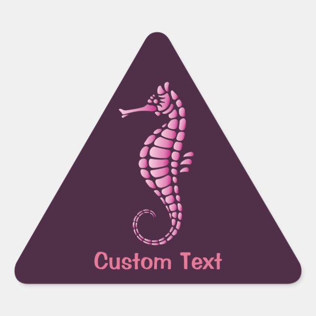 Seahorse Pink Triangle Sticker (Front)