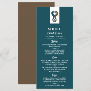Seahorse Romance, Beach Wedding Menu