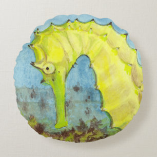 Seahorse Round Cushion