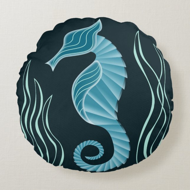 Seahorse Round Cushion (Front)