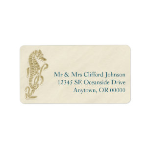 Seahorse RSVP Address Labels