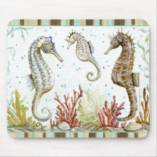 Seahorse Sanctuary by Kate McRostie Mouse Mat