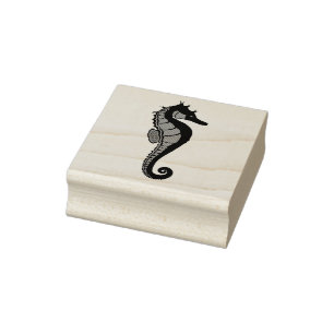 Seahorse, sea, horse, ocean, shape rubber stamp