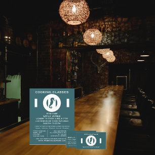 Seahorse, Seafood, Chef, Cooking Business Card