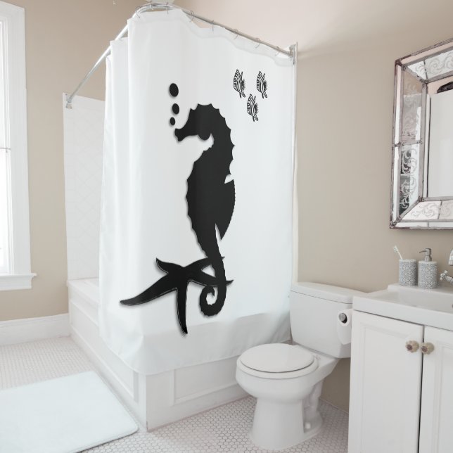 Seahorse  Shower Curtain (In Situ)