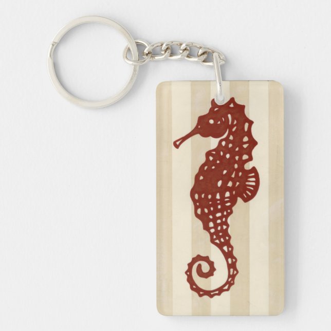 Seahorse Silhouette Key Ring (Front)