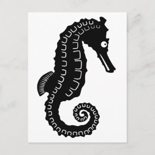 Seahorse Silhouette Postcard