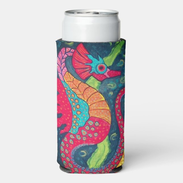 Seahorse Skinny Can Cooler (Seltzer Back)