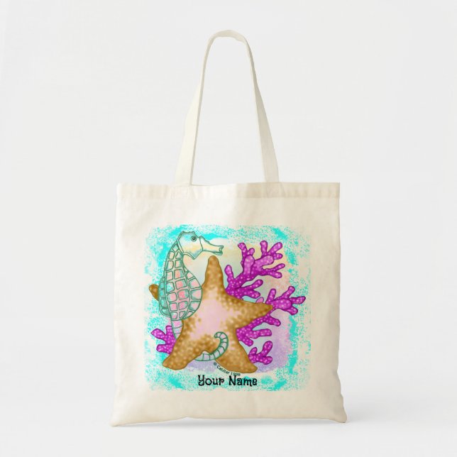 Seahorse starfish Friends Tote Bag (Front)